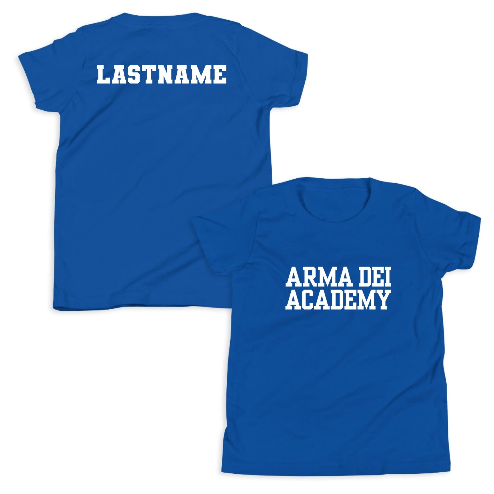 Performance | Youth T-Shirt | Arma Dei Academy | Field Day BLUE | Customizable