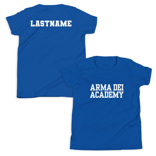 Performance | Youth T-Shirt | Arma Dei Academy | Field Day BLUE | Customizable