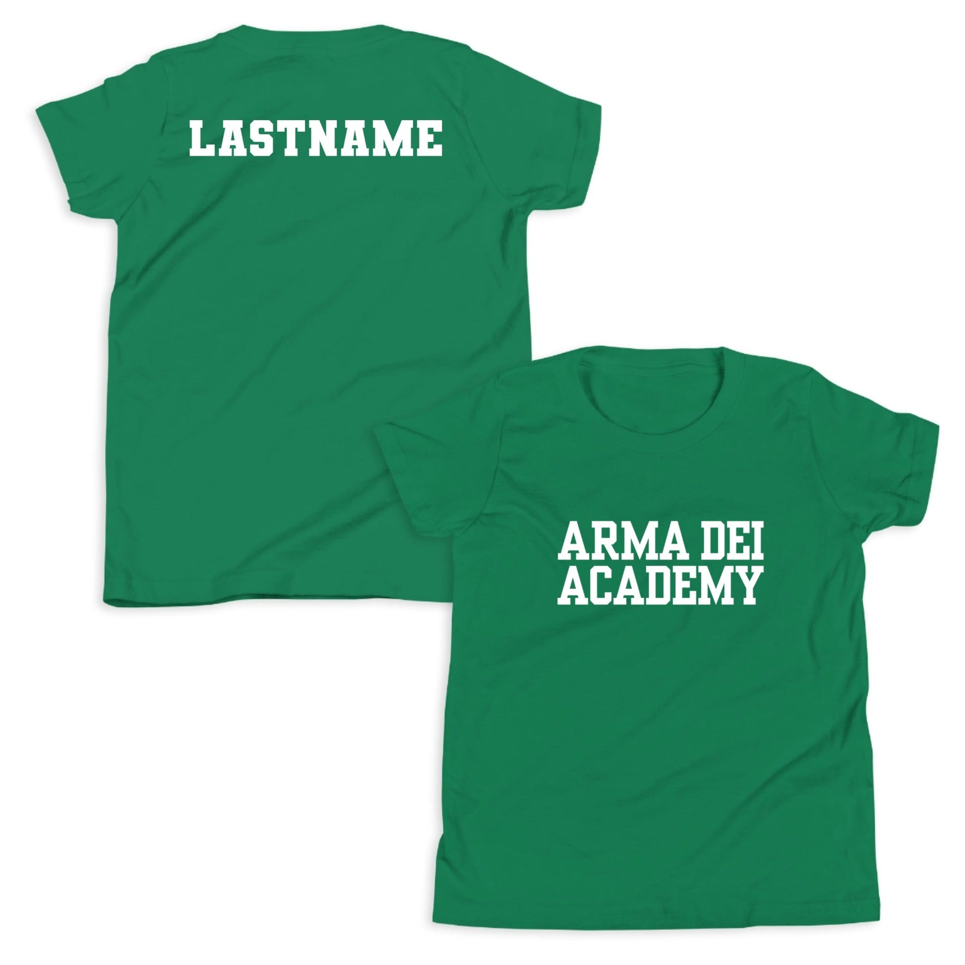 Performance | Youth T-Shirt | Arma Dei Academy | Field Day GREEN | Customizable