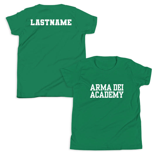 Performance | Youth T-Shirt | Arma Dei Academy | Field Day GREEN | Customizable