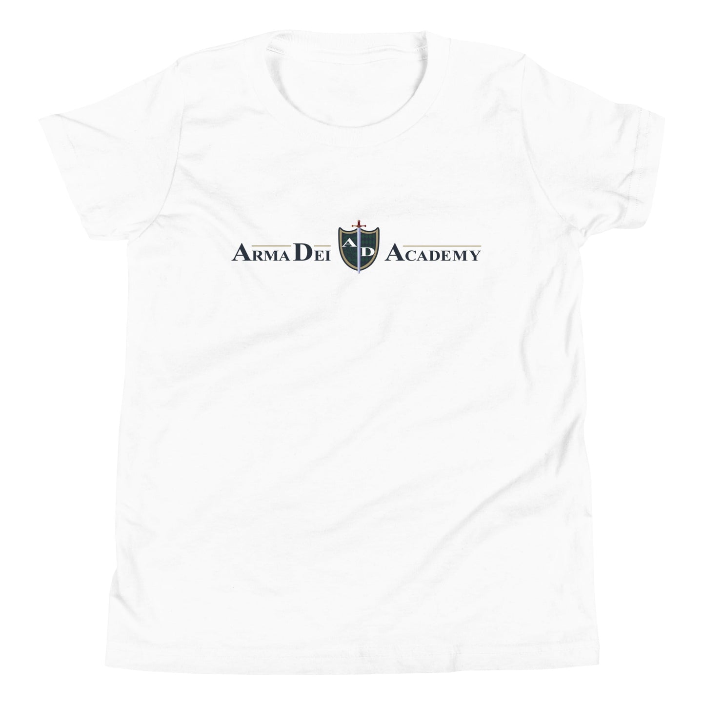 Performance | Youth T-Shirt | Arma Dei Academy | Text Shield Logo