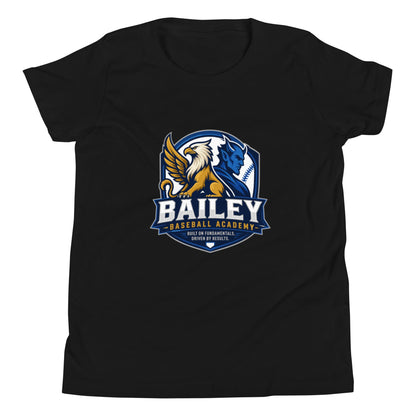 Performance | Youth T-Shirt | Bailey Baseball Academy | Shield Logo