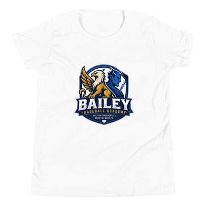 Performance | Youth T-Shirt | Bailey Baseball Academy | Shield Logo