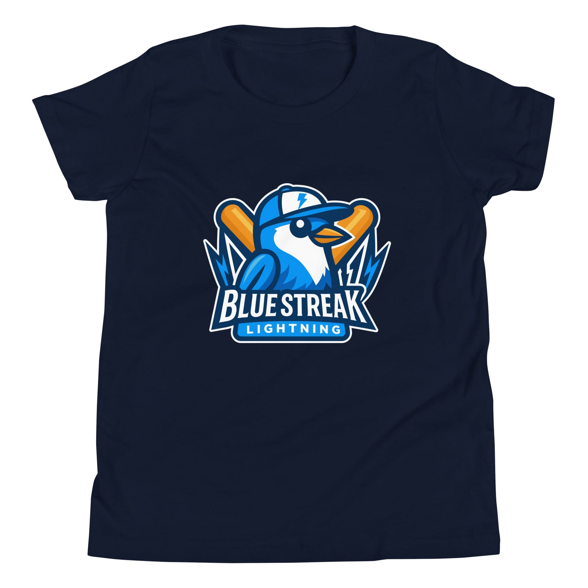 Performance | Youth T-Shirt | Blue Streak Lightning | Mascot Logo