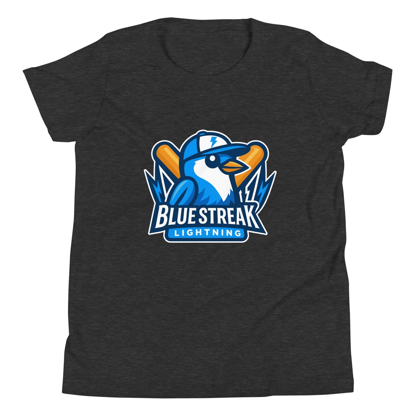 Performance | Youth T-Shirt | Blue Streak Lightning | Mascot Logo