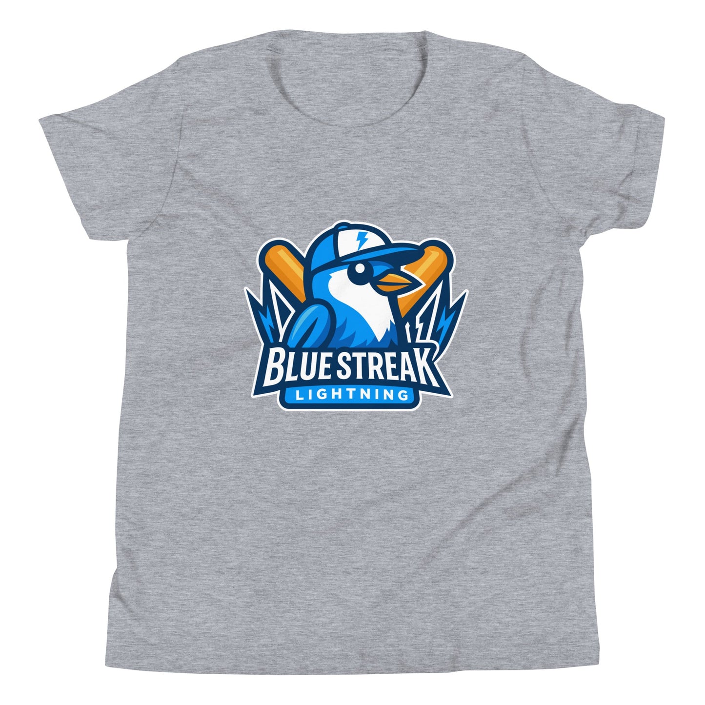 Performance | Youth T-Shirt | Blue Streak Lightning | Mascot Logo