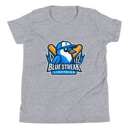 Performance | Youth T-Shirt | Blue Streak Lightning | Mascot Logo