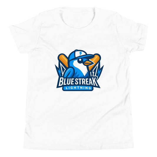 Performance | Youth T-Shirt | Blue Streak Lightning | Mascot Logo