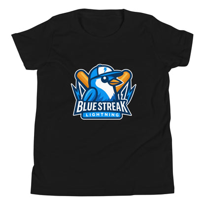 Performance | Youth T-Shirt | Blue Streak Lightning | Mascot Logo