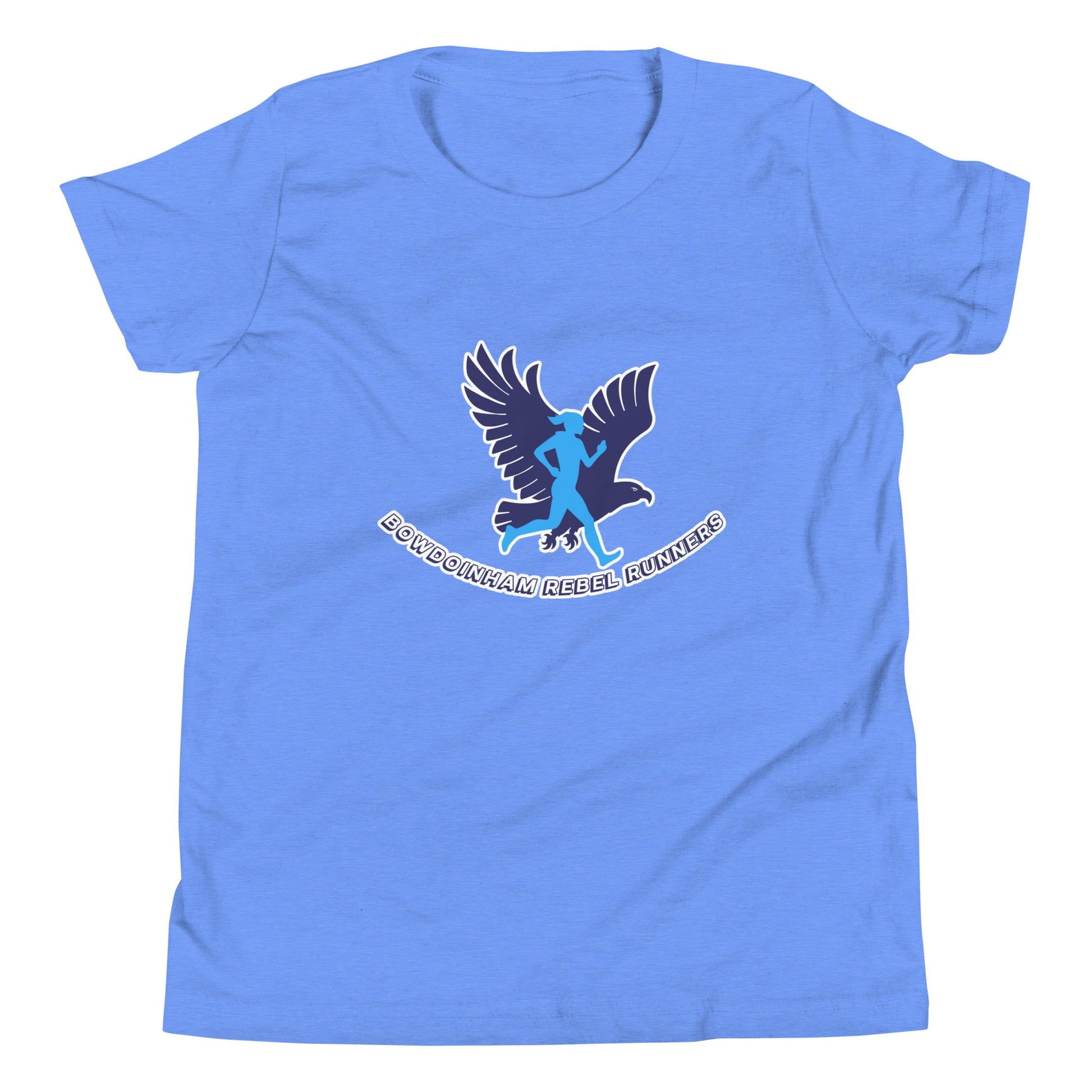 Performance | Youth T-Shirt | Bowdoinham Rebel Runners | Aerial Runner Emblem Logo
