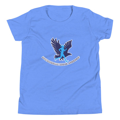 Performance | Youth T-Shirt | Bowdoinham Rebel Runners | Aerial Runner Emblem Logo