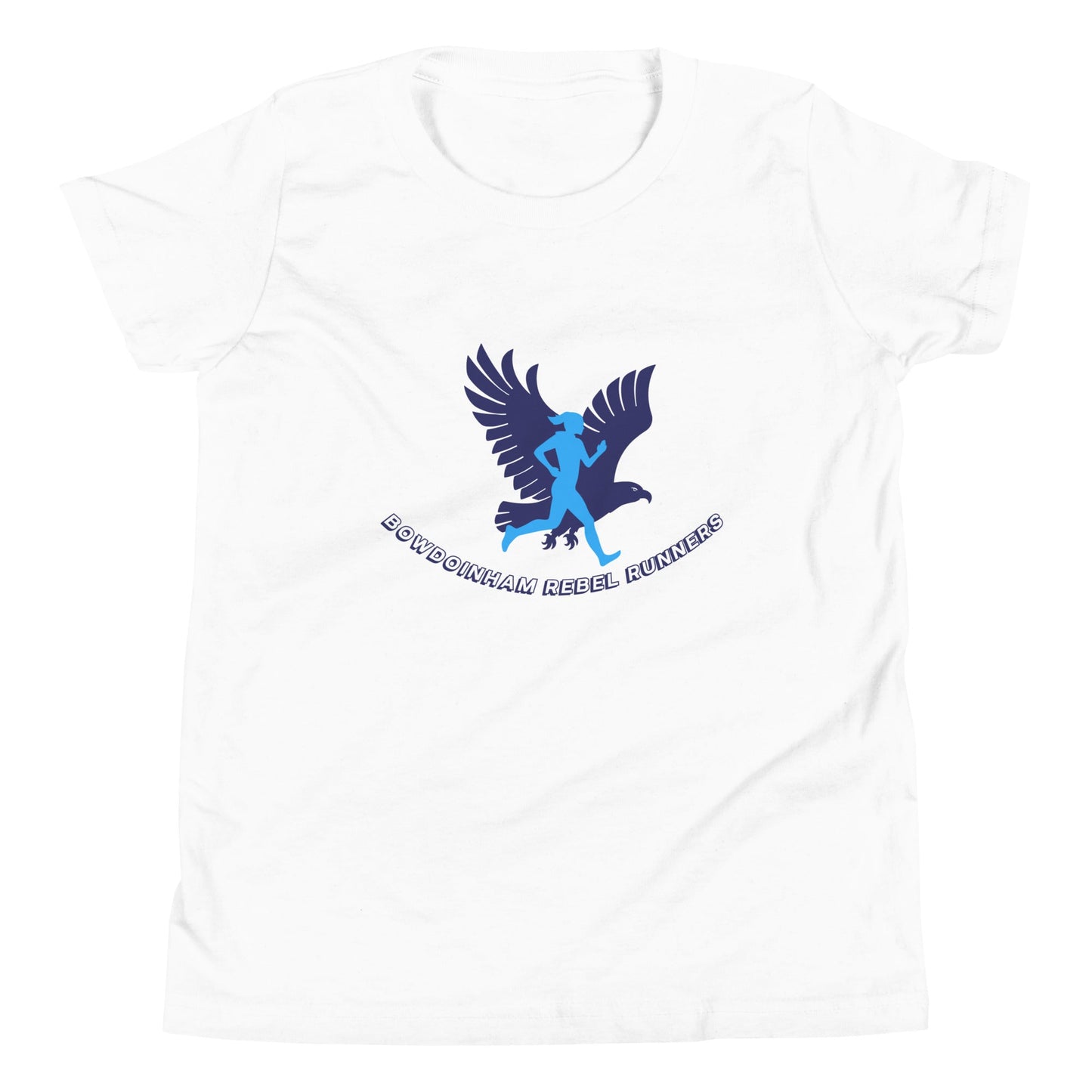 Performance | Youth T-Shirt | Bowdoinham Rebel Runners | Aerial Runner Emblem Logo