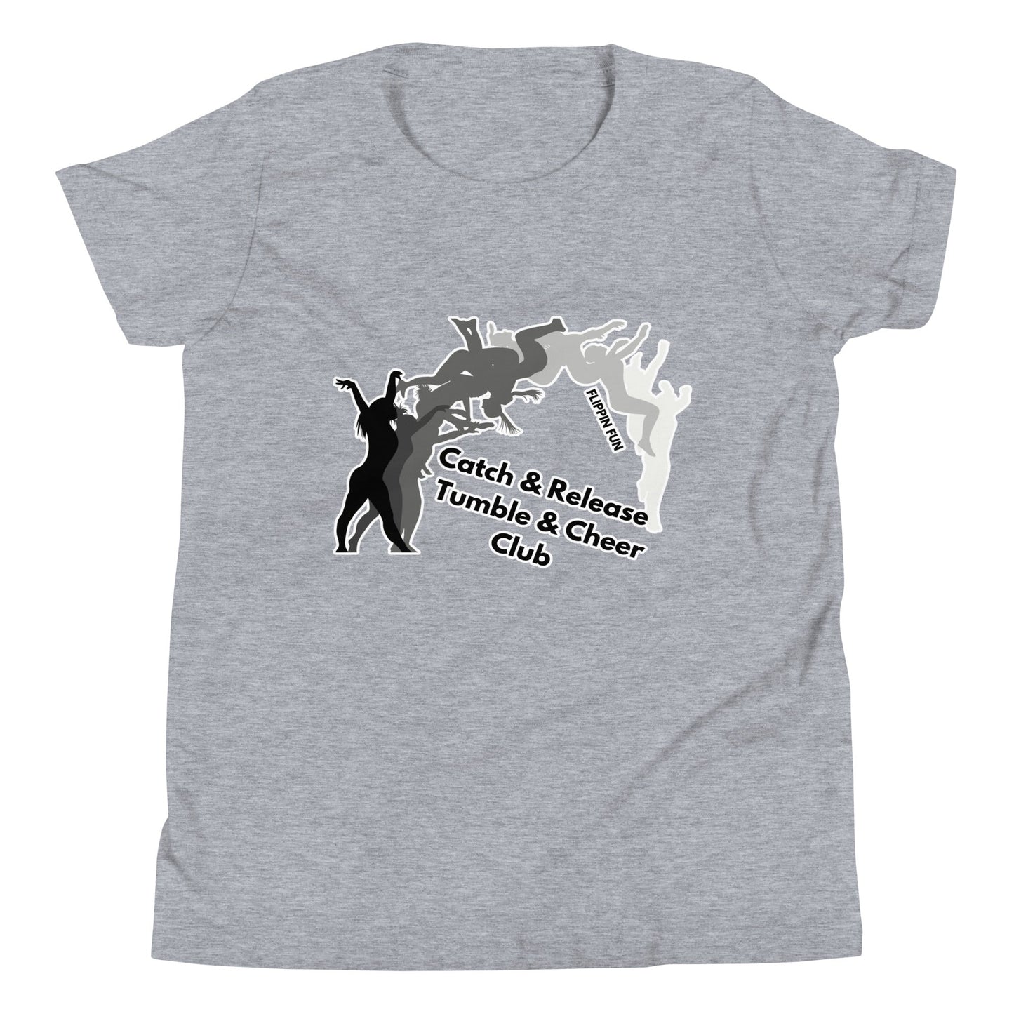 Performance | Youth T-Shirt | Catch & Release Tumble & Cheer Club | Tumble Logo