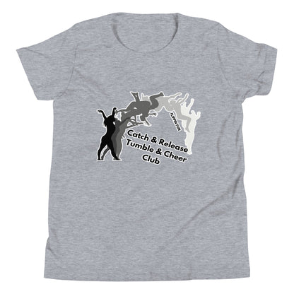 Performance | Youth T-Shirt | Catch & Release Tumble & Cheer Club | Tumble Logo