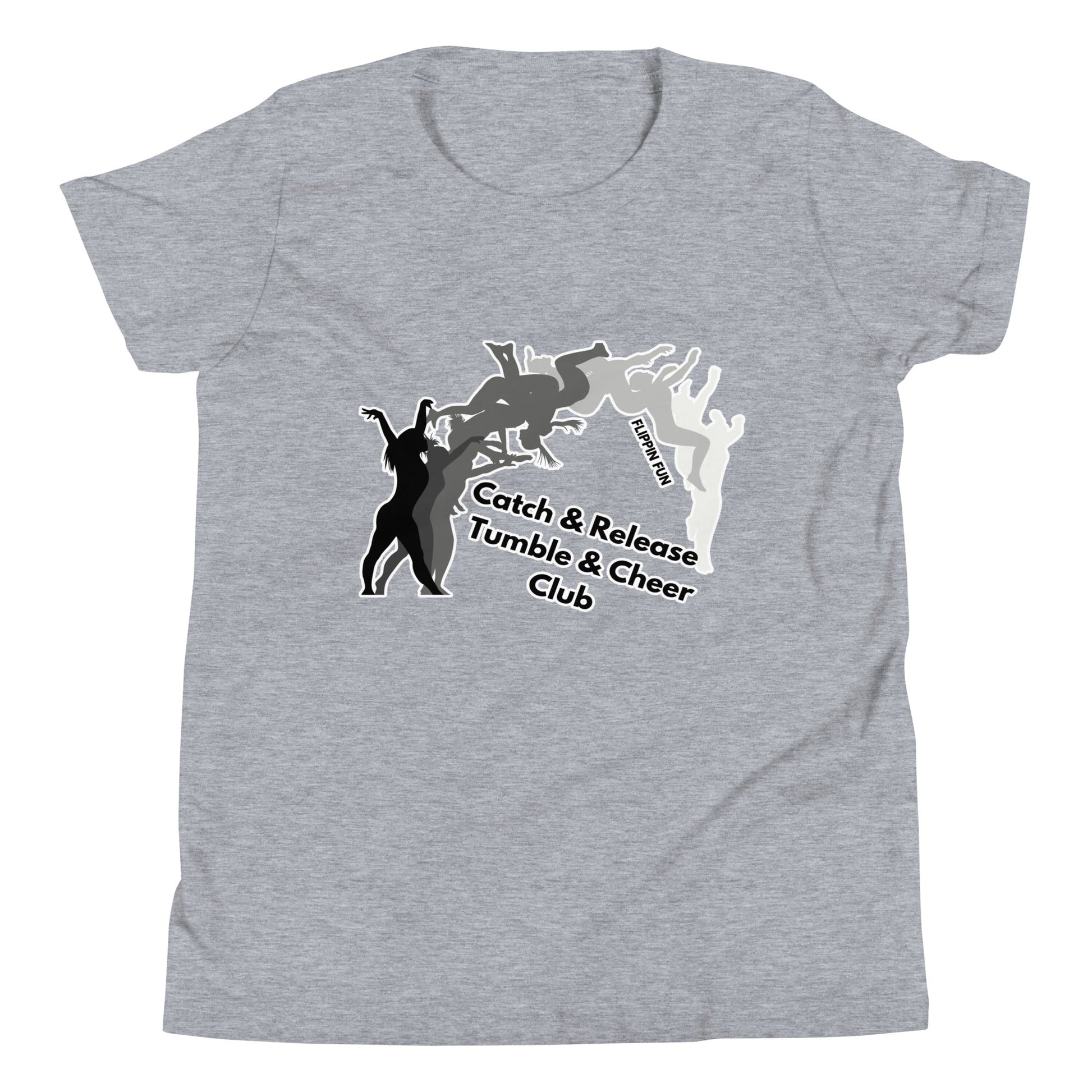Performance | Youth T-Shirt | Catch & Release Tumble & Cheer Club | Tumble Logo