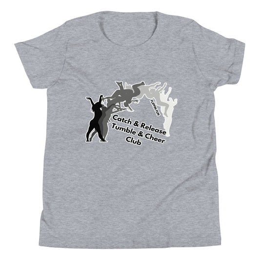 Performance | Youth T-Shirt | Catch & Release Tumble & Cheer Club | Tumble Logo