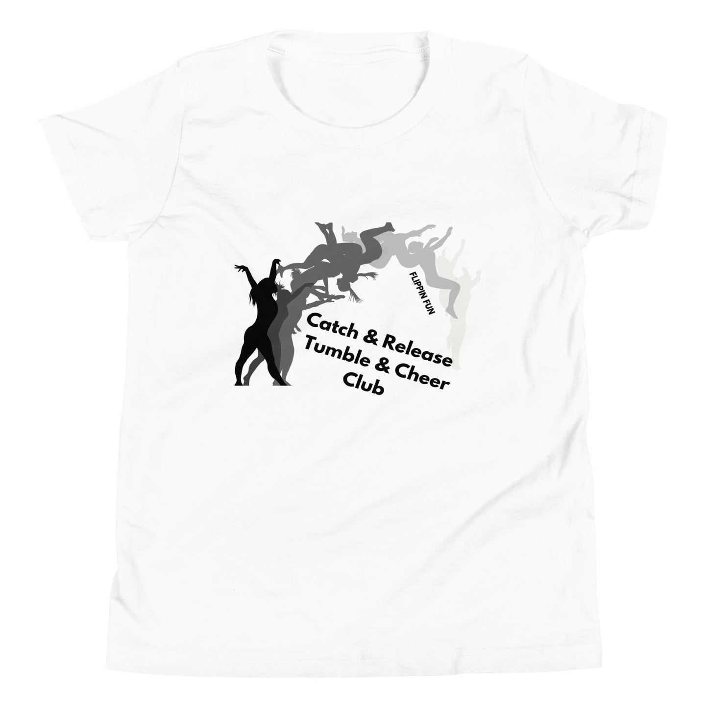 Performance | Youth T-Shirt | Catch & Release Tumble & Cheer Club | Tumble Logo