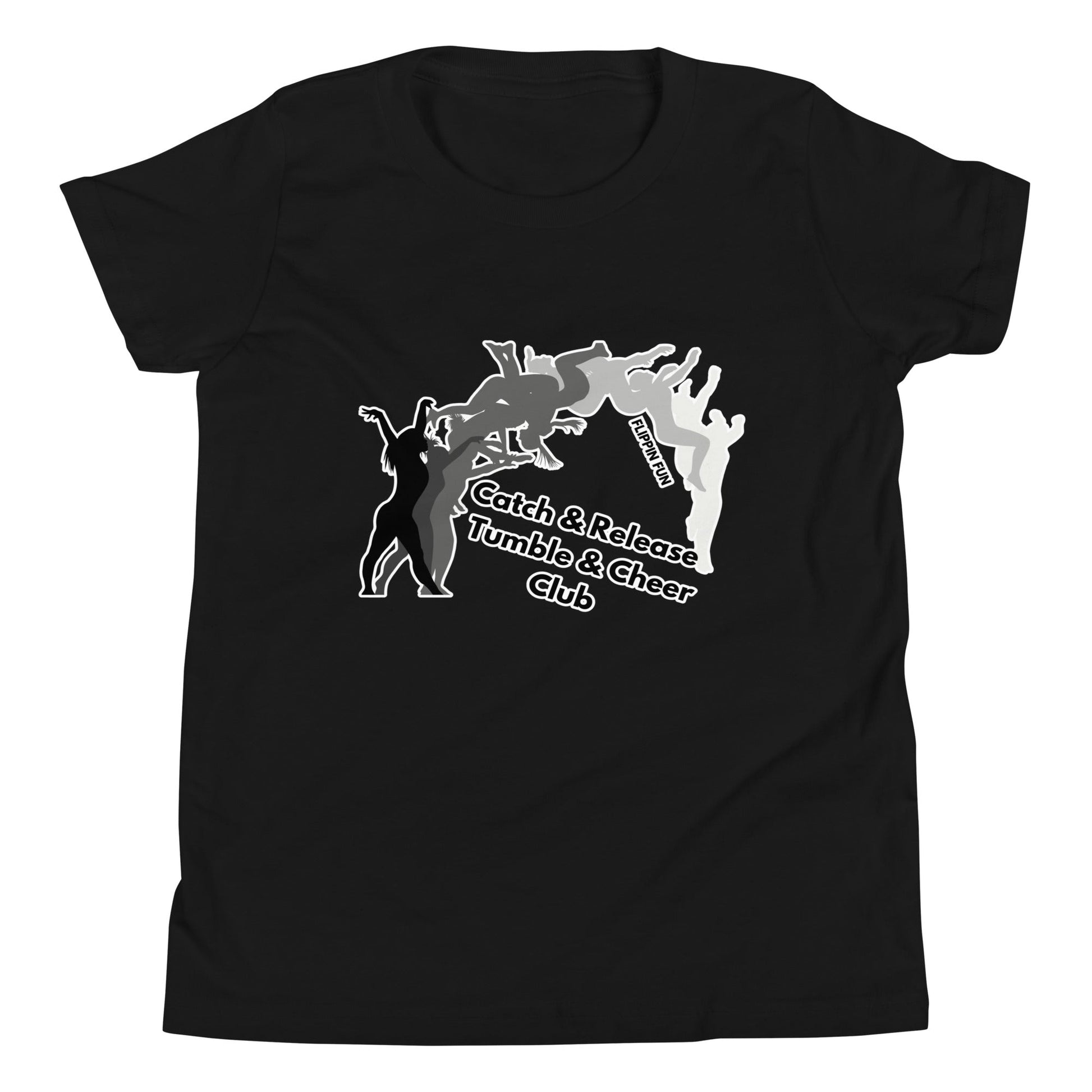 Performance | Youth T-Shirt | Catch & Release Tumble & Cheer Club | Tumble Logo