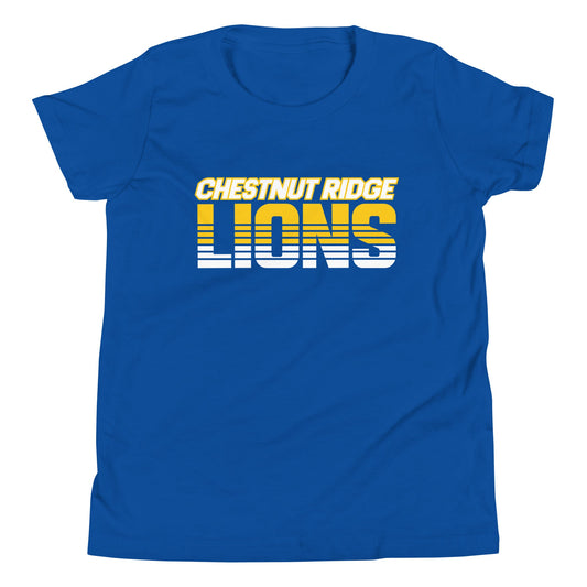 Performance | Youth T-Shirt | Chestnut Ridge Lions Football | Script Logo