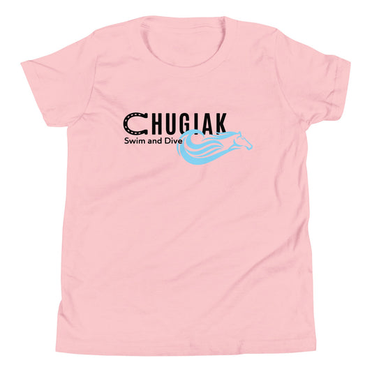Performance | Youth T-Shirt | Chugiak Mustang Swim & Dive | Crest Logo