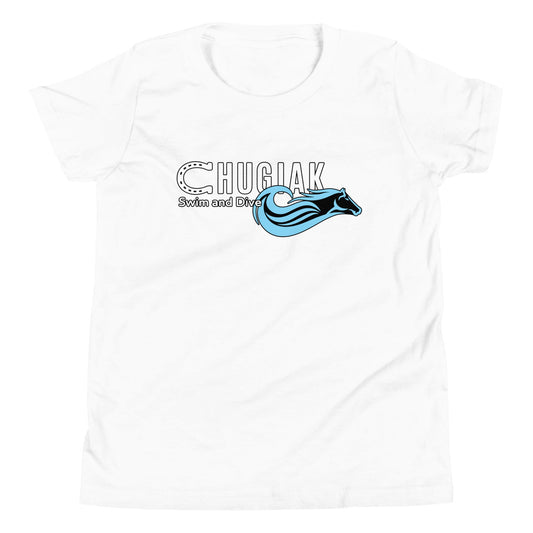 Performance | Youth T-Shirt | Chugiak Mustang Swim & Dive | Emblem Logo