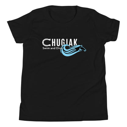 Performance | Youth T-Shirt | Chugiak Mustang Swim & Dive | Emblem Logo