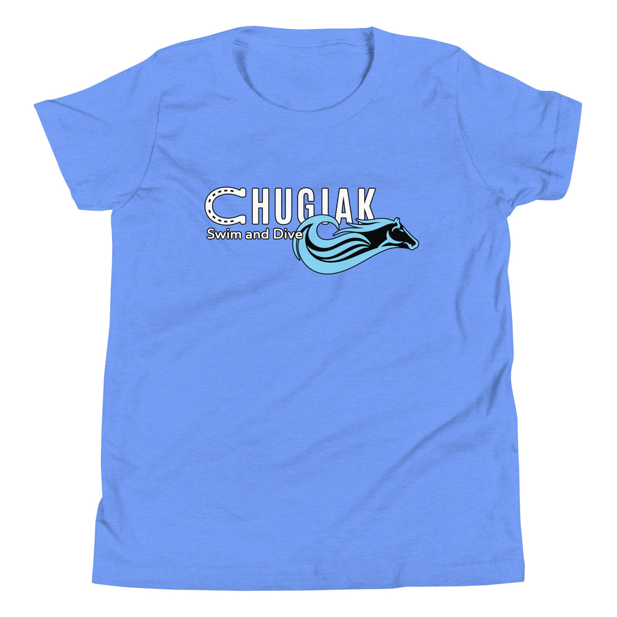 Performance | Youth T-Shirt | Chugiak Mustang Swim & Dive | Emblem Logo