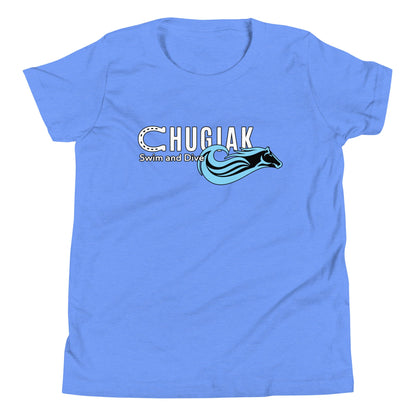 Performance | Youth T-Shirt | Chugiak Mustang Swim & Dive | Emblem Logo