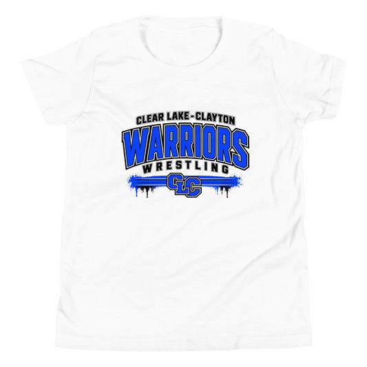 Performance | Youth T-Shirt | Clear Lake - Clayton Wrestling | Warrior Crest Logo