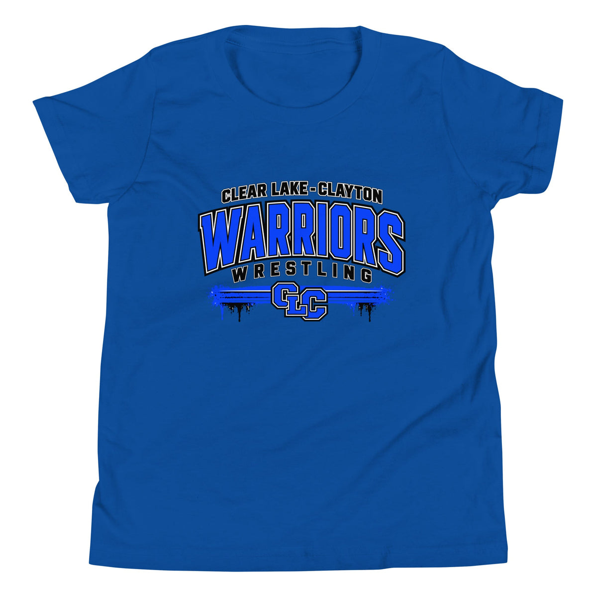 Performance | Youth T-Shirt | Clear Lake - Clayton Wrestling | Warrior Crest Logo