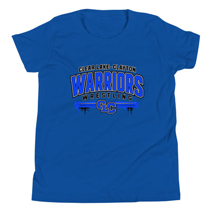 Performance | Youth T-Shirt | Clear Lake - Clayton Wrestling | Warrior Crest Logo