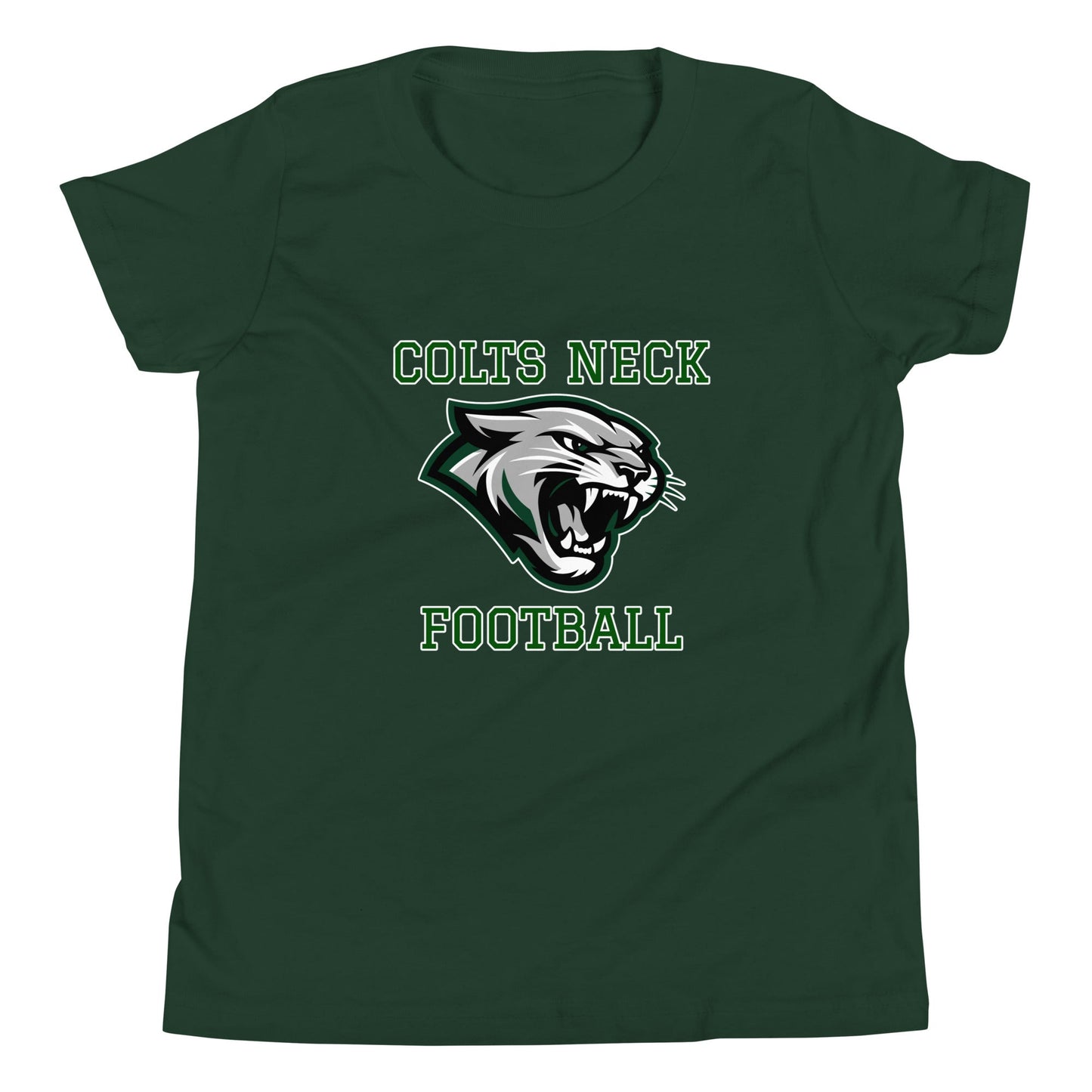 Performance | Youth T-Shirt | Colts Neck Cougars | Youth Tackle Football (AYF) | Green Predator Logo