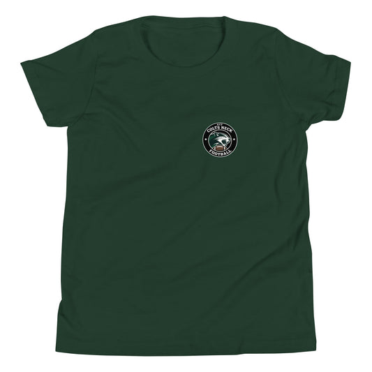 Performance | Youth T-Shirt | Colts Neck Cougars | Youth Tackle Football (AYF) | Varsity Badge Logo