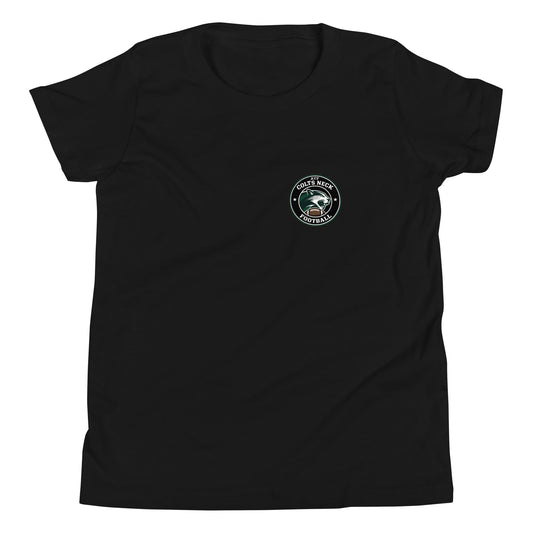 Performance | Youth T-Shirt | Colts Neck Cougars | Youth Tackle Football (AYF) | Varsity Badge Logo