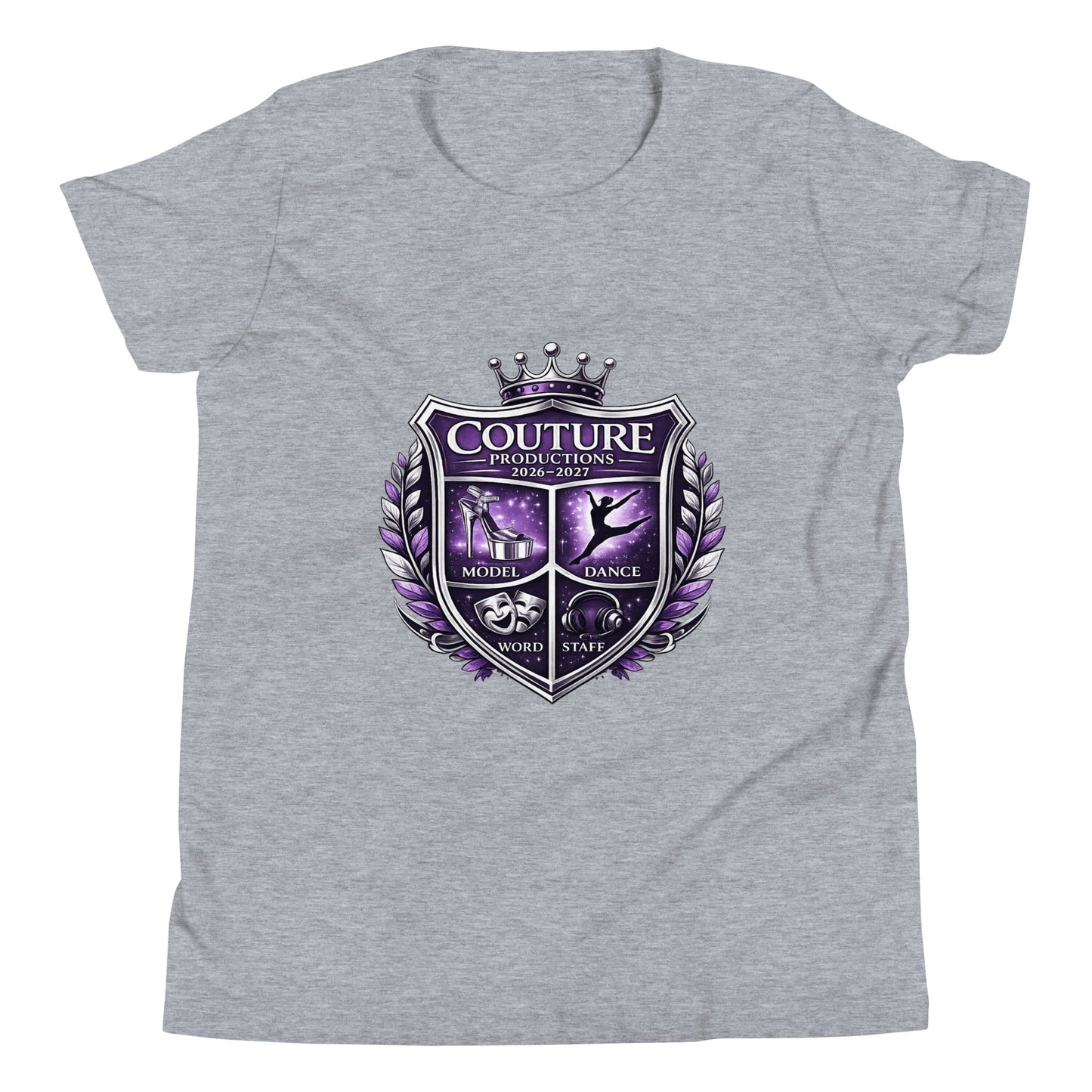 Performance | Youth T-Shirt | Couture Productions | Couture Shield Logo