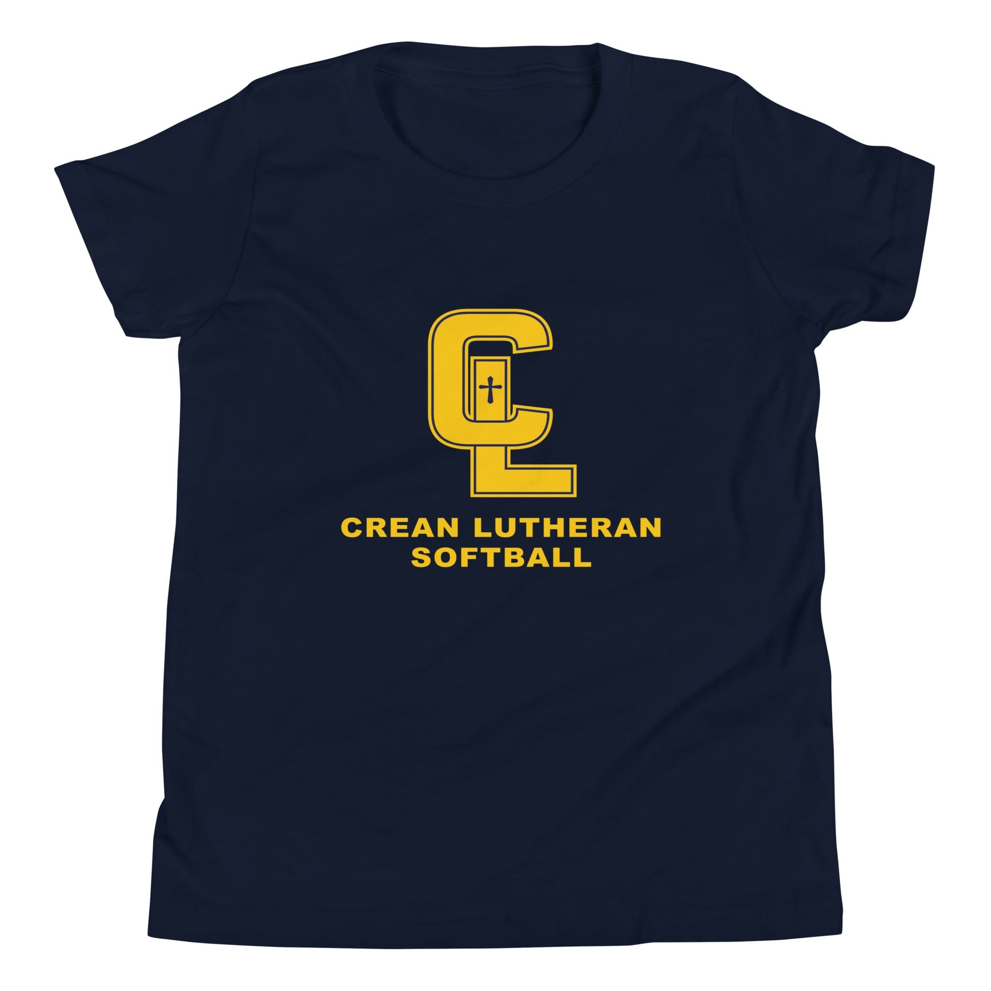 Performance | Youth T-Shirt | Crean Lutheran Softball | Gold CL Softball Logo