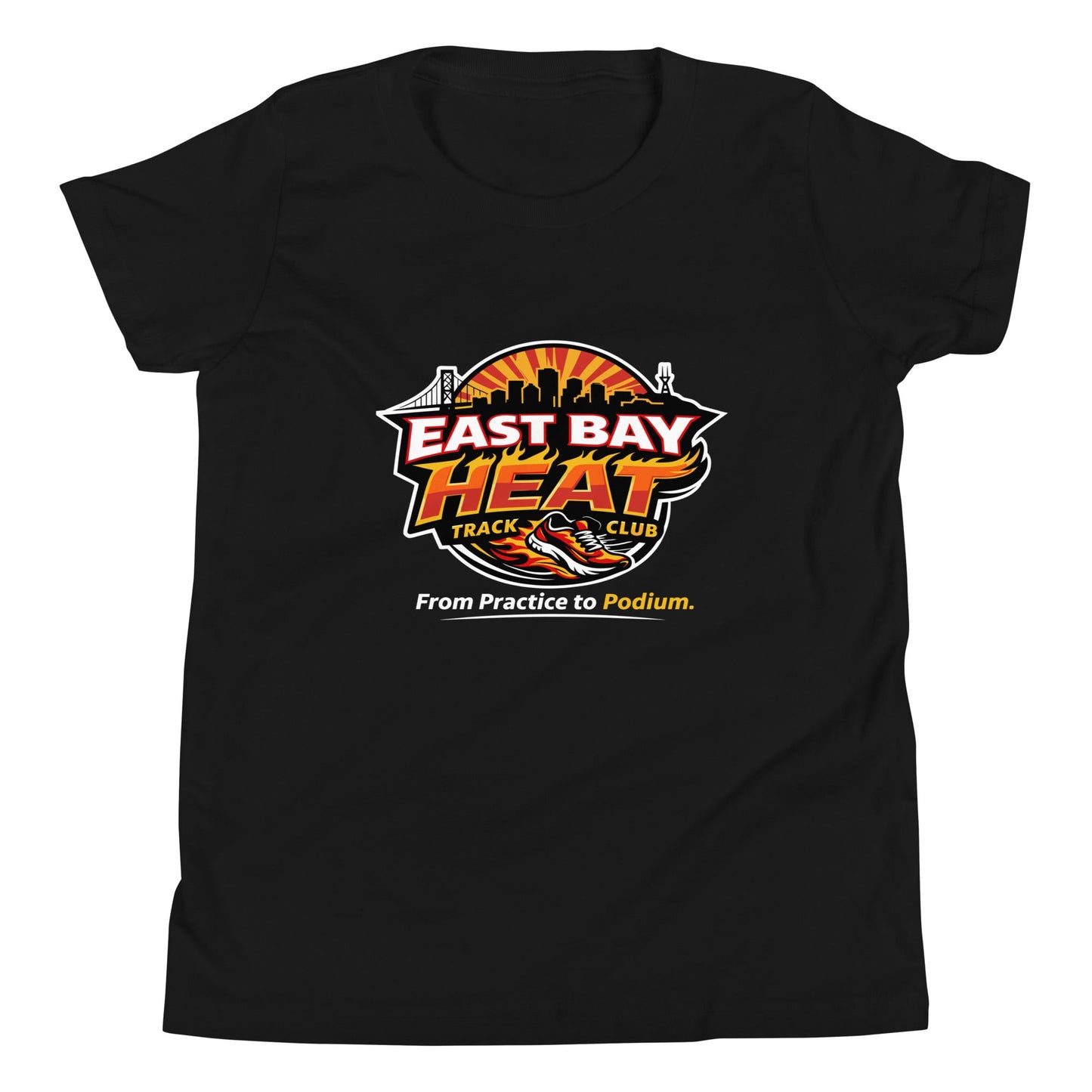 Performance | Youth T-Shirt | East Bay Heat Track Club | Script Logo