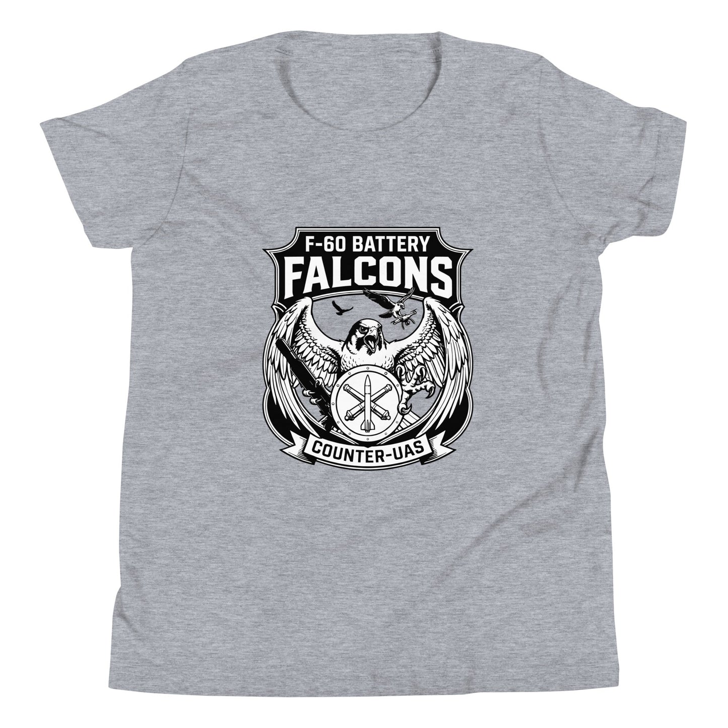 Performance | Youth T-Shirt | F - 60th ADA | Falcon Shield Logo