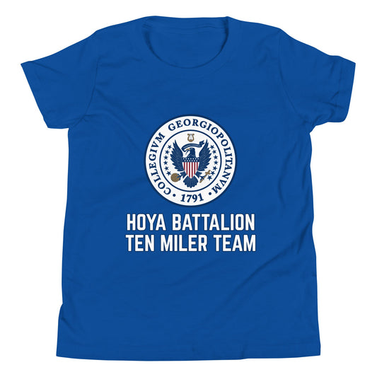 Performance | Youth T-Shirt | Hoya battalion Ten Miler | Badge Logo