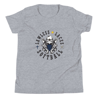 Performance | Youth T-Shirt | Lawless Laces Softball | Bandana Mascot Logo