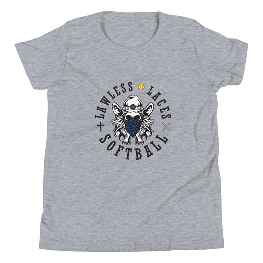 Performance | Youth T-Shirt | Lawless Laces Softball | Bandana Mascot Logo