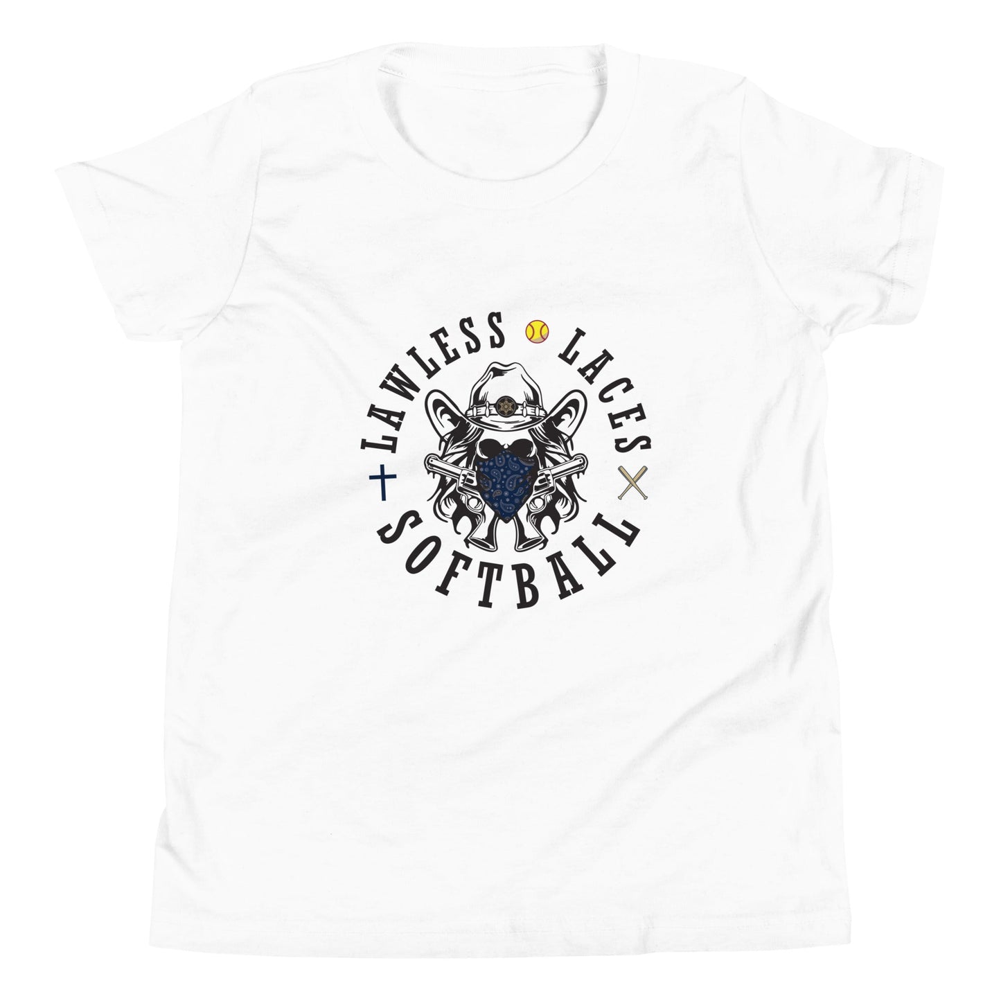 Performance | Youth T-Shirt | Lawless Laces Softball | Bandana Mascot Logo