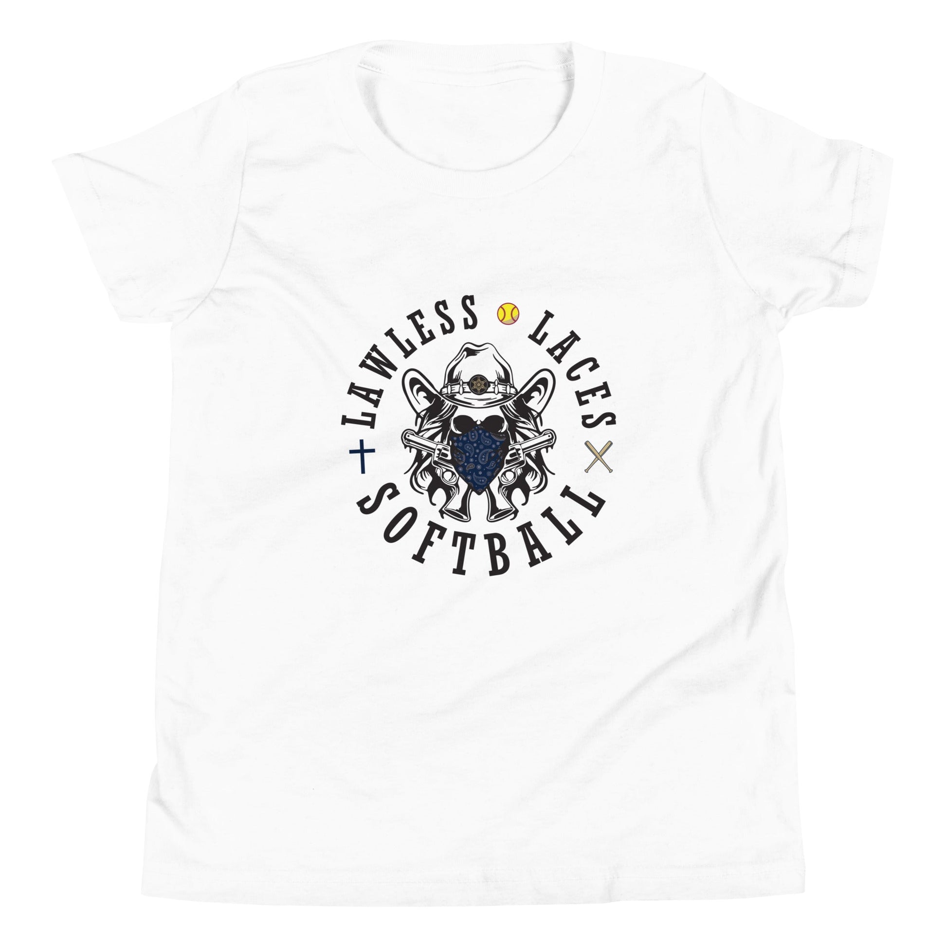 Performance | Youth T-Shirt | Lawless Laces Softball | Bandana Mascot Logo