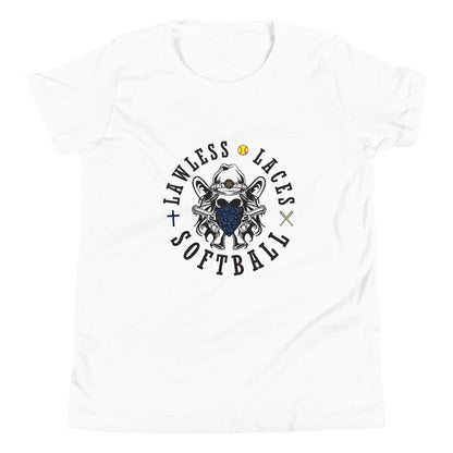 Performance | Youth T-Shirt | Lawless Laces Softball | Bandana Mascot Logo