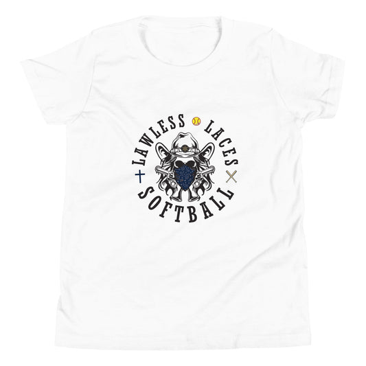 Performance | Youth T-Shirt | Lawless Laces Softball | Bandana Mascot Logo