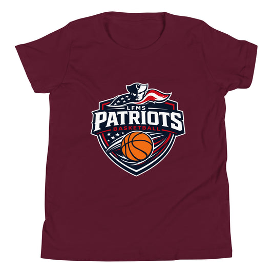 Performance | Youth T-Shirt | LFMS Athletics | Patriots Basketball Logo