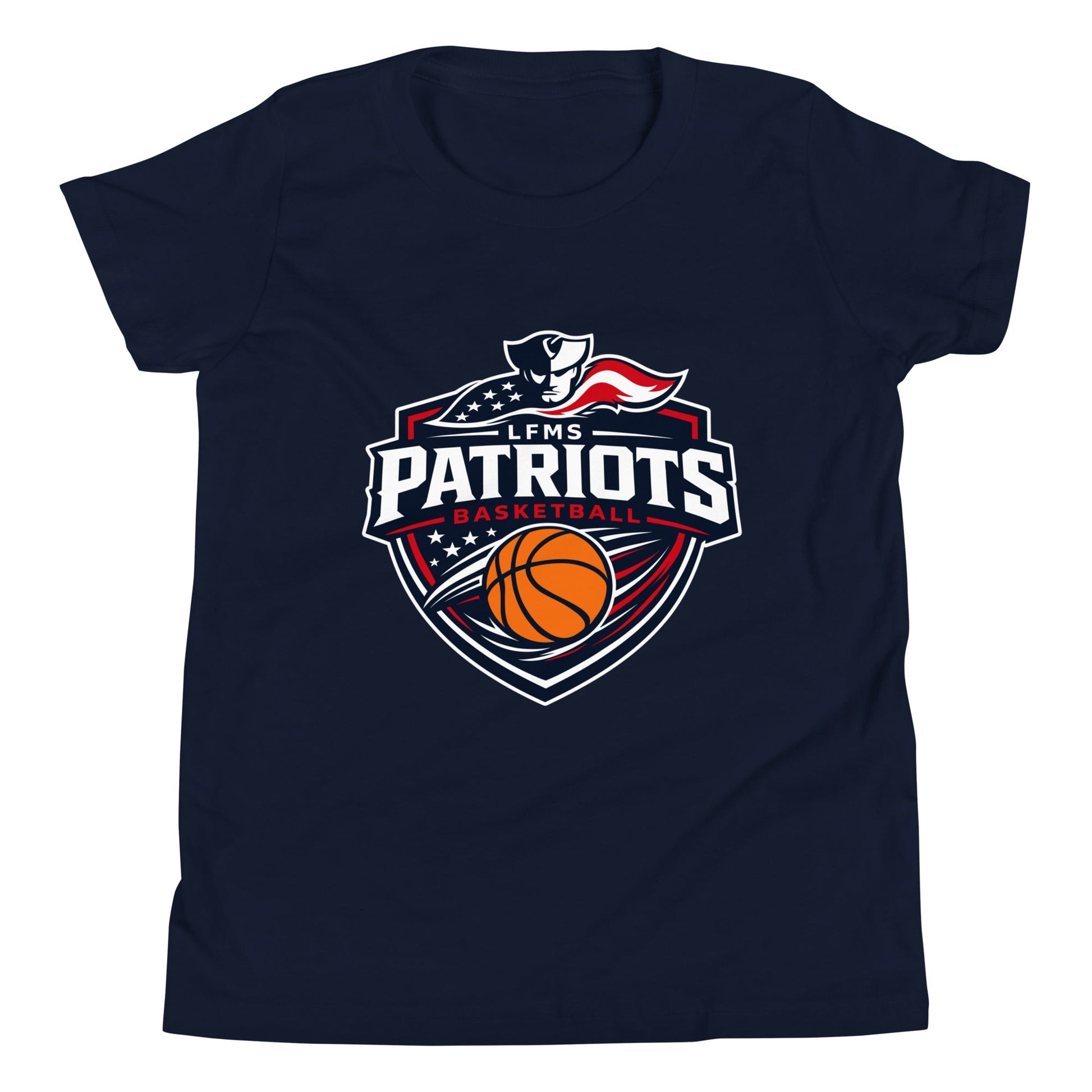 Performance | Youth T-Shirt | LFMS Athletics | Patriots Basketball Logo