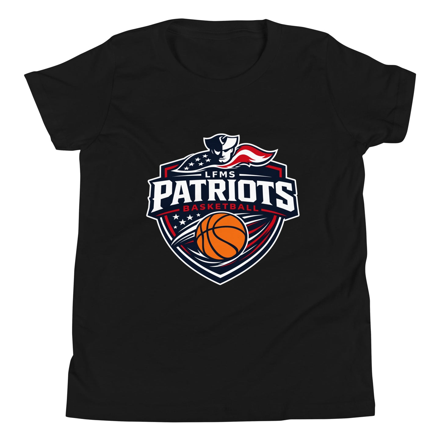 Performance | Youth T-Shirt | LFMS Athletics | Patriots Basketball Logo