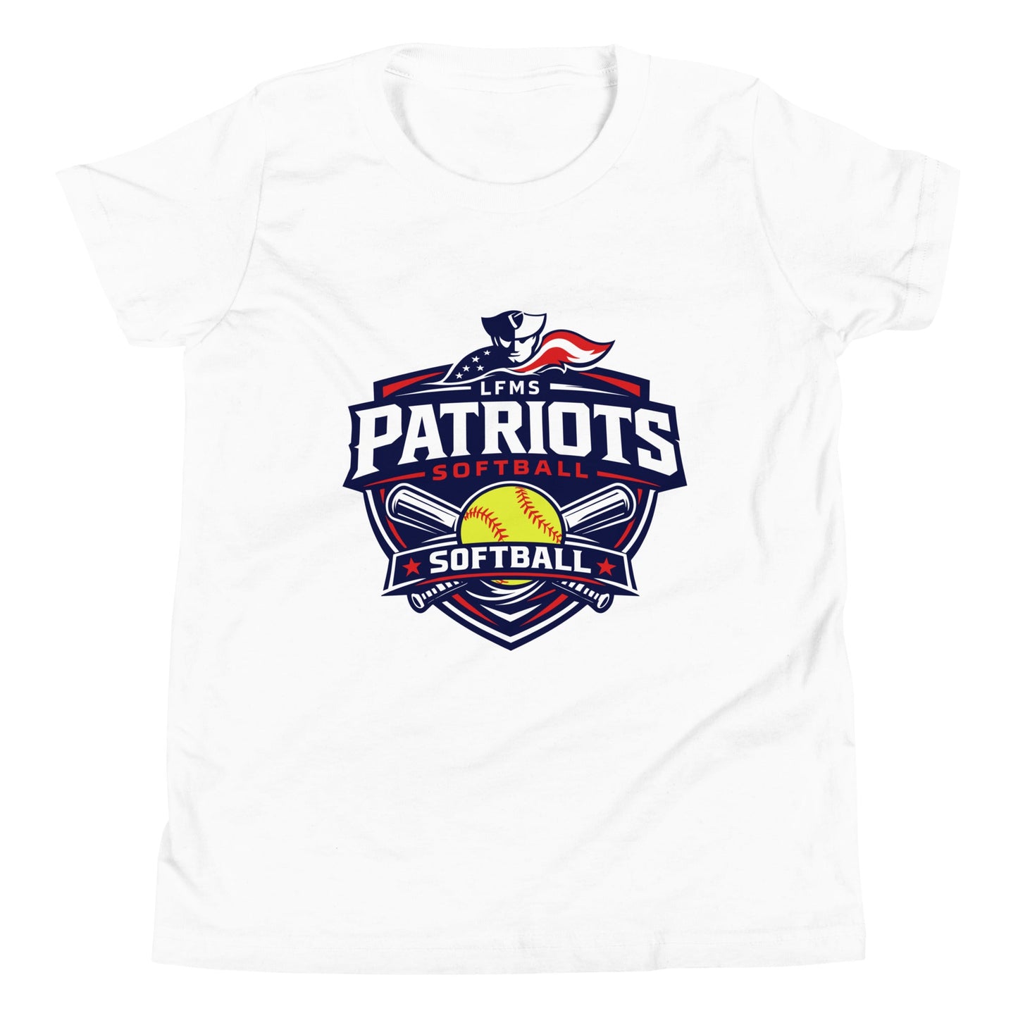 Performance | Youth T-Shirt | LFMS Athletics | Patriots Softball Logo