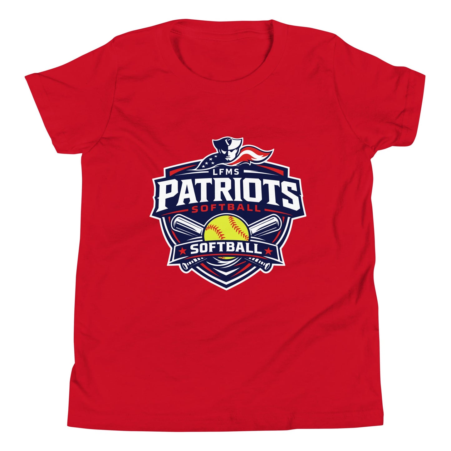 Performance | Youth T-Shirt | LFMS Athletics | Patriots Softball Logo